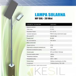Lampa latarnia solarna MPSOL 20 wat 